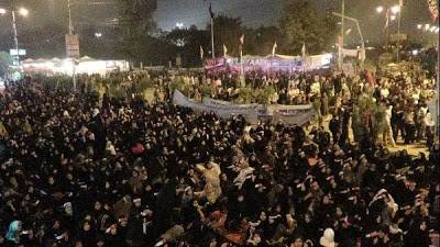 بلاول ہاﺅس کے باہر شیعہ کیمونٹی کا احتجاج