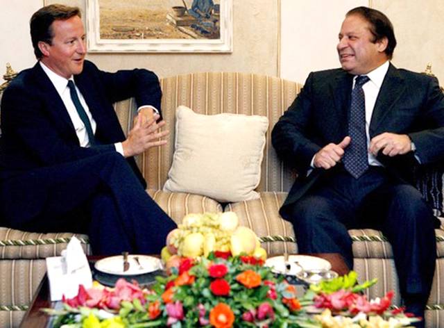 وزیراعظم نواز شریف کی برطانوی ہم منصب سے ملاقات، پاکستان کا دشمن ہمارا دشمن ہے: ڈیوڈ کیمرون 