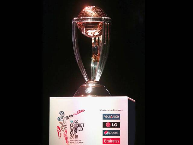 لاہور میں کرکٹ ورلڈ کپ 2015کی ٹرافی کی رونمائی