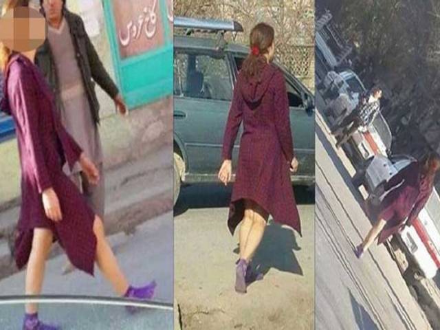 برہنہ ٹانگوں والی خاتون نے کابل میں تہلکہ مچادیا