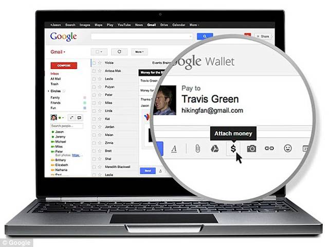 گوگل کی نئی سروس ،اب آپ ای میل کے ساتھ پیسے بھی بھییج سکتے ہیں 