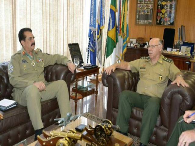 جنرل راحیل شریف کی برازیل کے وزیر دفاع سے ملاقات، دورہ پاکستان کی دعوت دی