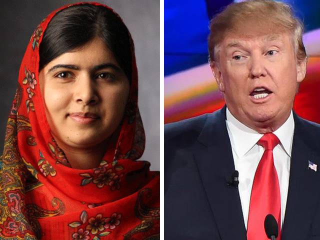 نوبل انعام یافتہ پاکستانی طالبہ ملالہ یوسفزئی کی ڈونلڈ ٹرمپ پرشدید تنقید