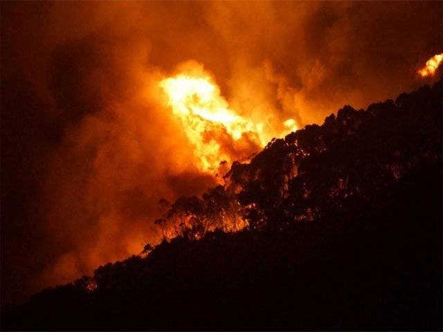 آسٹریلیا کے جنگل میں آگ لگنے سے 100 گھر جل کر خاکستر ہو گئے 
