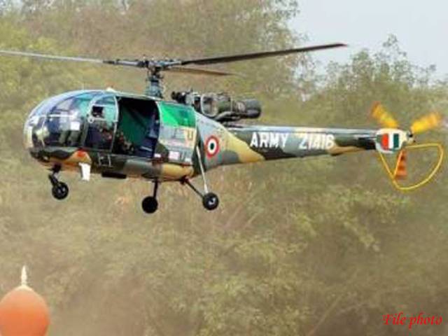 ظفروال سیکٹر، بھارتی ہیلی کاپٹر پاکستانی حدود میں آگیا، رینجرز کی کارروائی پر واپس