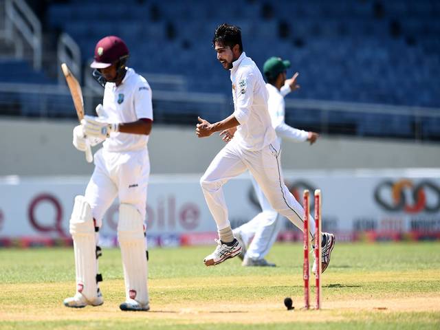دوسرا ٹیسٹ :پہلے روز کا کھیل ختم ،پاکستان کے خلاف ویسٹ انڈیز نے 6 وکٹوں کے نقصان پر286 رنز جوڑ لیے