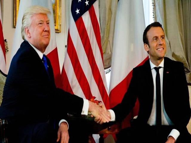 ٹرمپ کا ہاتھ مذاق میں نہیں جان بوجھ کر دبایا تھا: فرانسیسی صدر