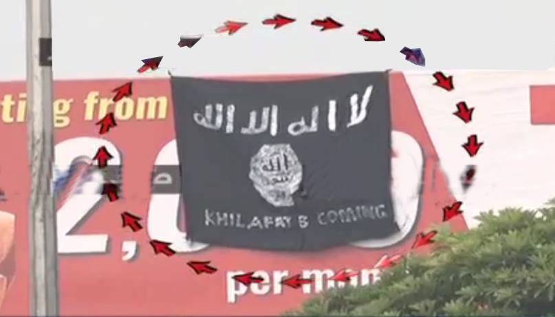 وفاقی دارالحکومت اسلام آباد میں کالعدم تنظیم داعش کے جھنڈے لہرا دیئے گئے 