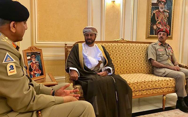آرمی چیف کا دورہ عمان،و زیردفاع،مسلح افواج اورائیر فورس کے سربراہوں سے ملاقاتیں:آئی ایس پی آر