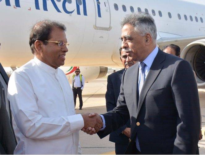 سری لنکن صدرمتھری پالا3روزہ دورے پر اسلام آبادپہنچ گئے