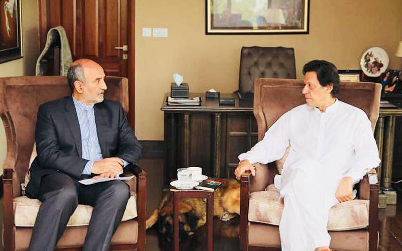 ایرانی سفیر مہدی ہنر دوست کی بنی گالہ میں عمران خان سے ملاقات،کامیابی پر مبارکباد 