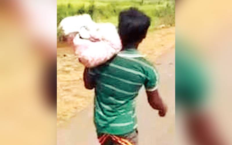 بھارت: پوسٹمارٹم کیلئے بیٹی کی لاش اٹھا کر باپ کو 8 کلومیٹر پیدل سفر کرنا پڑا