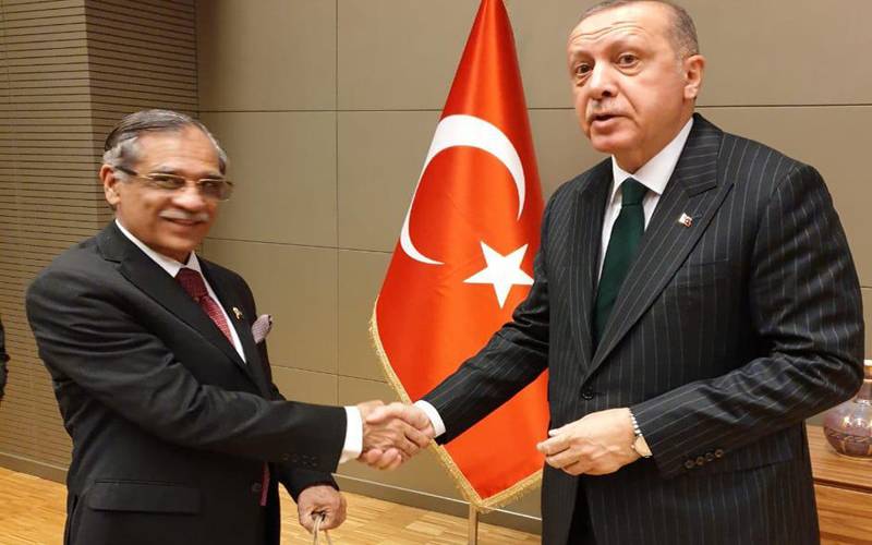 چیف جسٹس ثاقب نثارکی ترکی کے صدر طیب اردگان سے ملاقات 