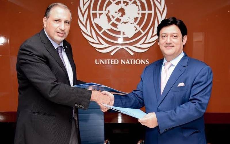 ڈپلومیٹ بزنس کلب کے صدر جاوید ملک کی اقوام متحدہ کے سفیر سے ملاقات 