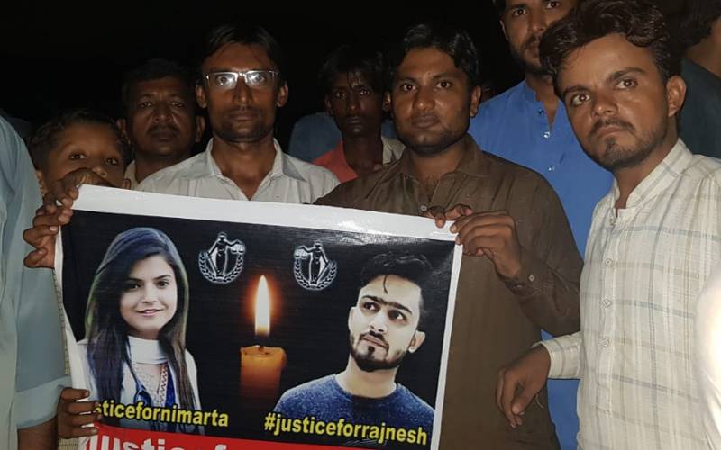 ڈینٹل کالج کی طالبہ ڈاکٹر نمرتا چندانی کی پراسرار ہلاکت اور نوجوان انجینئر رنجیش مالکھی کے قتل کے خلاف عمرکوٹ ینگ ہندو فورم کا شدید احتجاج