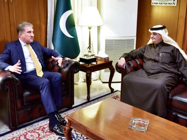 سعودی سفیر کی شاہ محمود قریشی سے ملاقات، خطے کی صورتحال، دو طرفہ تعلقات سمیت باہمی دلچسپی کے امور پر تبادلہ خیال