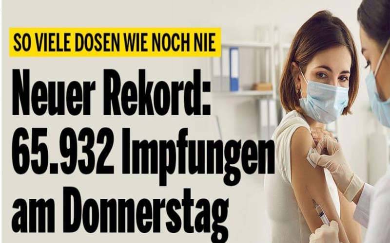 آسٹریا میں لوگوں کو ویکسین دینے کا نیا ریکارڈ 