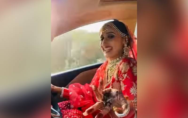 جھومتی دلہن شادی کیلئے خود گاڑی چلا کر ہال پہنچ گئی ، ویڈیو وائرل