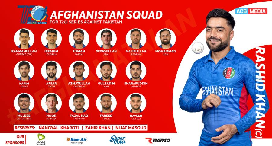 پاکستان کے خلاف ٹی 20 سیریز کے لیے افغان کرکٹ ٹیم کا اعلان ہوگیا