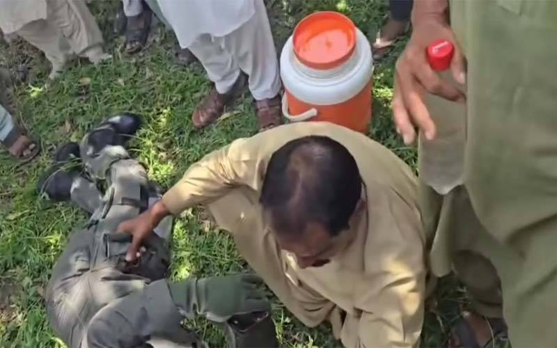 طیارہ حادثے کے شکار پاک فضائیہ کے پائلٹ نے سب سے پہلے لوگوں سے کیا پوچھا؟ ویڈیو دیکھیں