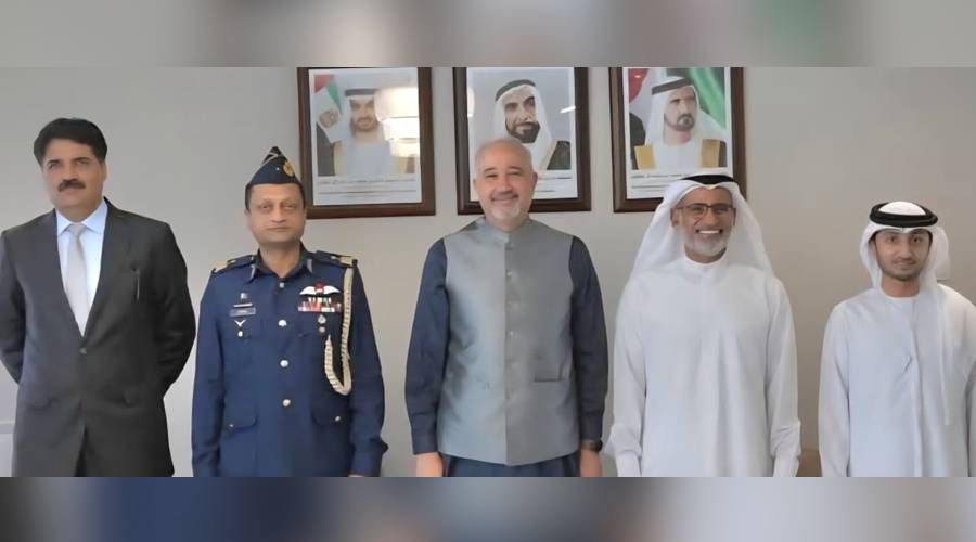 سفیرپاکستان فیصل نیاز ترمذی کی سیف محمد السویدی، ڈائریکٹر جنرل، جنرل سول ایوی ایشن اتھارٹی سے الوداعی ملاقات