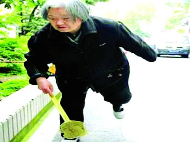 80 سالہ چینی خاتون جو 14 سال سے مکھیاں ماررہی ہے
