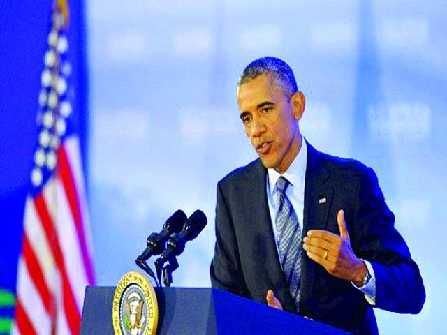 واشنگٹن: امریکی صدر بارک اوباما پریس کانفرنس سے خطاب کر رہے ہیں